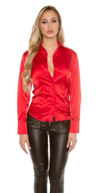 Satinlook Blouse Red